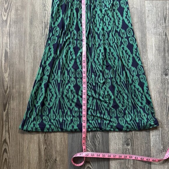 Felicity & Coco Womens Maxi Dress Small Ikat Tribal Racerback Tank Blue Green - Picture 6 of 6
